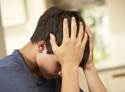 Unhappy young boy